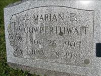 Cowperthwait, Marian E